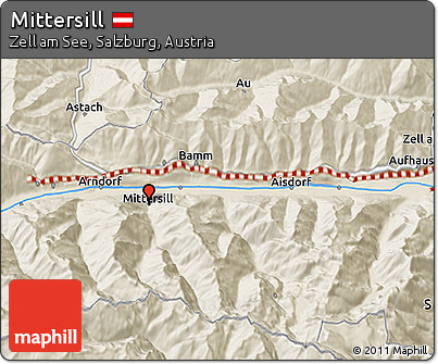 Shaded Relief 3D Map of Mittersill