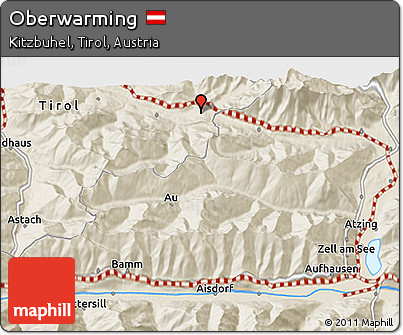 Shaded Relief 3D Map of Oberwarming