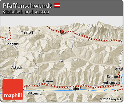 Shaded Relief 3D Map of Pfaffenschwendt