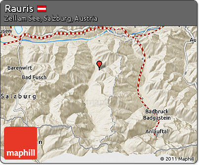 Shaded Relief 3D Map of Rauris