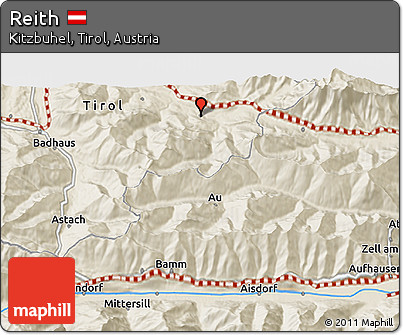 Shaded Relief 3D Map of Reith