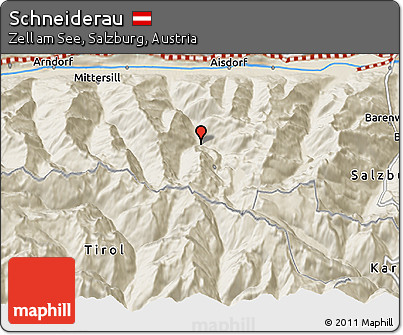 Shaded Relief 3D Map of Schneiderau