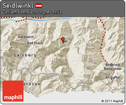 Shaded Relief 3D Map of Seidlwinkl