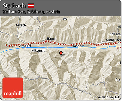 Shaded Relief 3D Map of Stubach