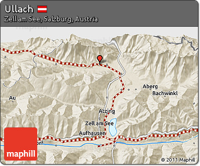 Shaded Relief 3D Map of Ullach