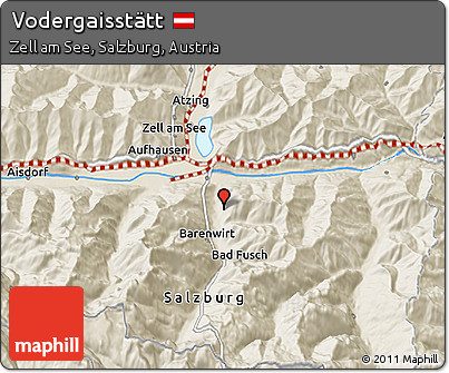 Shaded Relief 3D Map of Vodergaisstätt