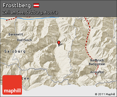 Shaded Relief 3D Map of Fröstlberg