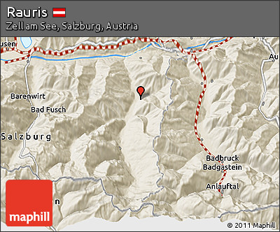 Shaded Relief 3D Map of Rauris