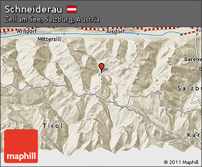 Shaded Relief 3D Map of Schneiderau