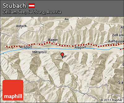 Shaded Relief 3D Map of Stubach