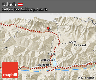 Shaded Relief 3D Map of Ullach