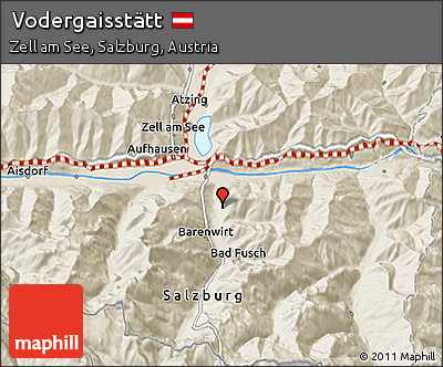 Shaded Relief 3D Map of Vodergaisstätt