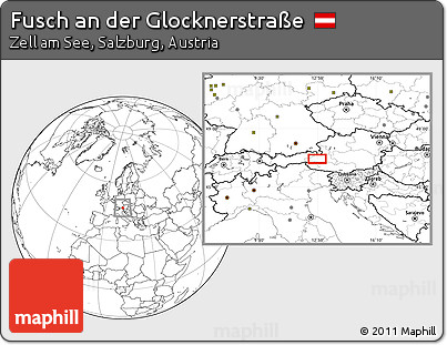 Blank Location Map of Fusch An Der Glocknerstraße