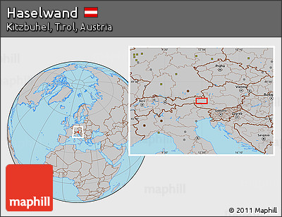 Gray Location Map of Haselwand