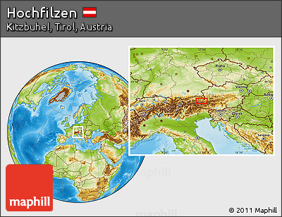 Physical Location Map of Hochfilzen