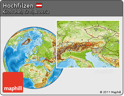 Physical Location Map of Hochfilzen