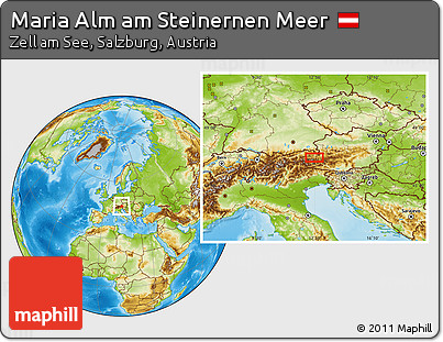Physical Location Map of Maria Alm Am Steinernen Meer