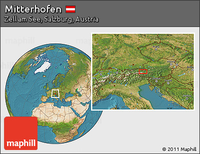 Satellite Location Map of Mitterhofen