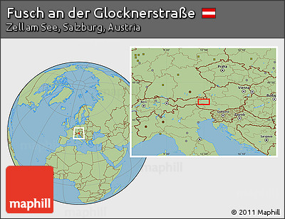 Savanna Style Location Map of Fusch An Der Glocknerstraße