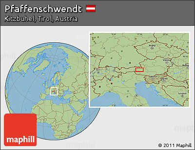 Savanna Style Location Map of Pfaffenschwendt