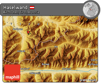 Physical Map of Haselwand