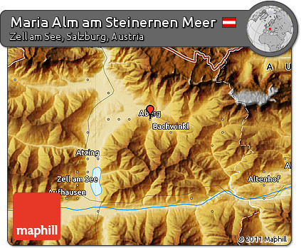 Physical Map of Maria Alm Am Steinernen Meer
