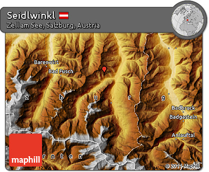 Physical Map of Seidlwinkl