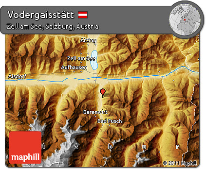 Physical Map of Vodergaisstätt