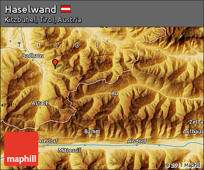 Physical Map of Haselwand