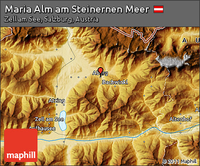 Physical Map of Maria Alm Am Steinernen Meer