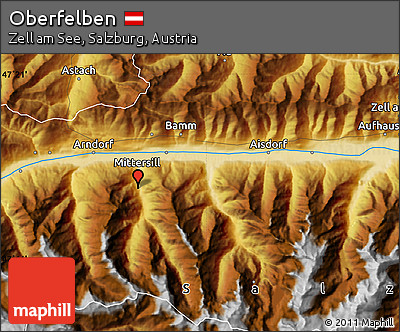 Physical Map of Oberfelben