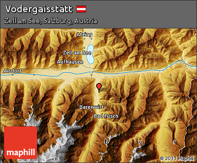 Physical Map of Vodergaisstätt