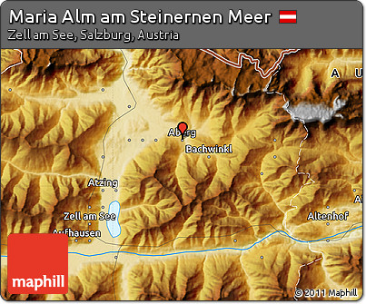 Physical Map of Maria Alm Am Steinernen Meer