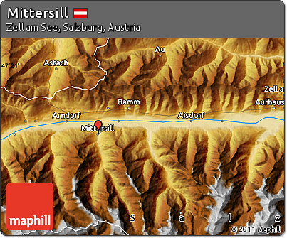 Physical Map of Mittersill