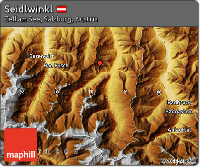 Physical Map of Seidlwinkl