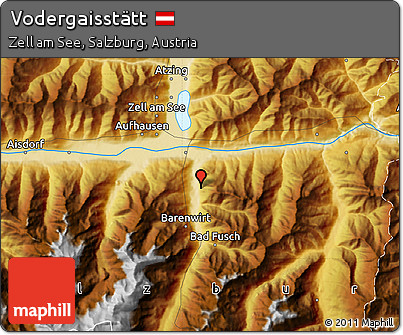 Physical Map of Vodergaisstätt