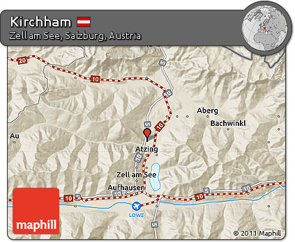Shaded Relief Map of Kirchham