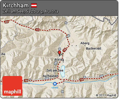 Shaded Relief Map of Kirchham