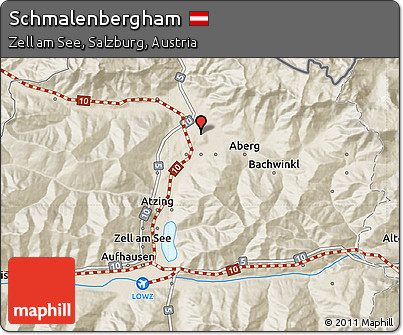 Shaded Relief Map of Schmalenbergham