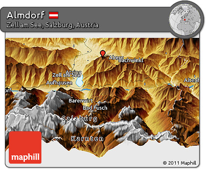 Physical Panoramic Map of Almdorf