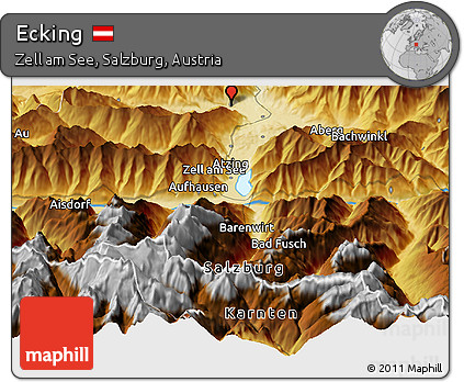 Physical Panoramic Map of Ecking