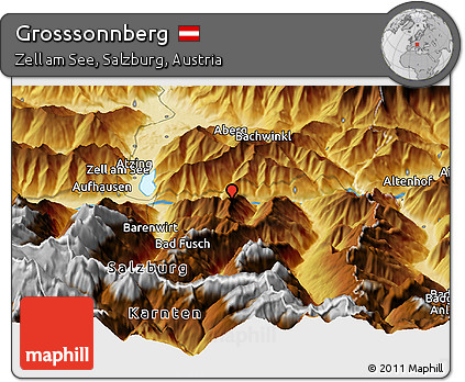 Physical Panoramic Map of Grosssonnberg