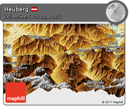 Physical Panoramic Map of Heuberg