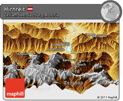 Physical Panoramic Map of Hirnreit
