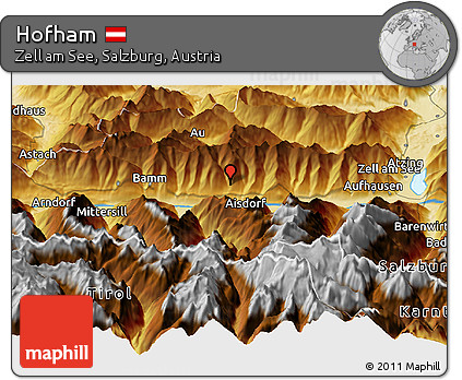 Physical Panoramic Map of Hofham