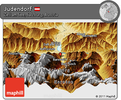 Physical Panoramic Map of Judendorf