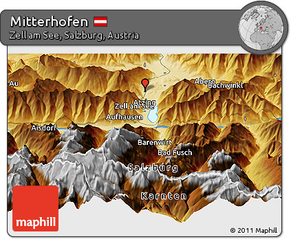 Physical Panoramic Map of Mitterhofen