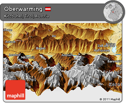 Physical Panoramic Map of Oberwarming