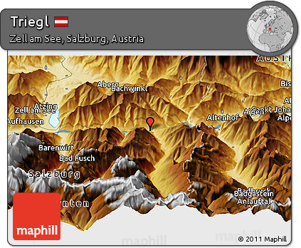 Physical Panoramic Map of Triegl