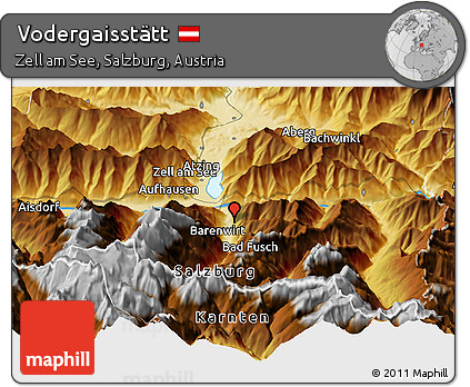 Physical Panoramic Map of Vodergaisstätt